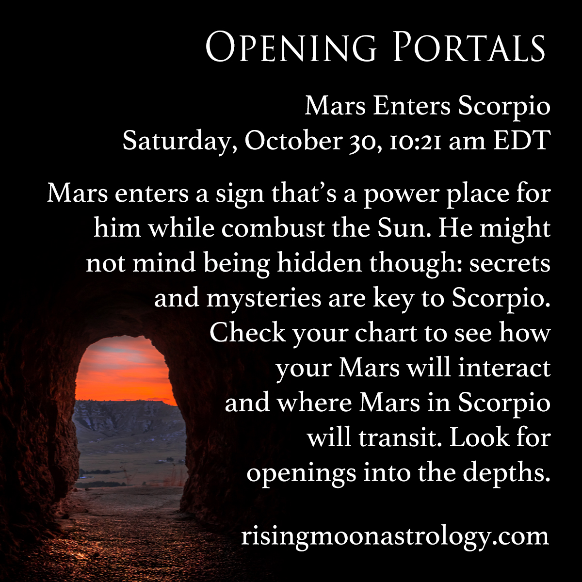 Mars Enters Scorpio: Opening Portals – Rising Moon Astrology